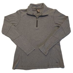 REI Co-op Womens M  Active Shirt 1/4 Zip Long Sleeve Pullover Top Gray